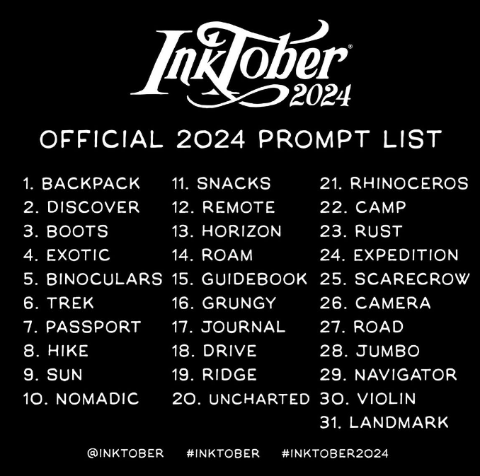 LISTA INKTOBER 2024