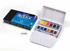 Acuarelas Blockx Caja Metal 12 Medios-Godets